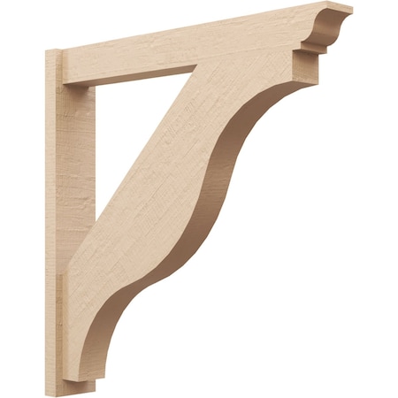 Ekena Millwork 6-in W x 40-in D x 40-in H Funston Trad Rough Cedar Woodgrain TimberThane Outlooker, Primed Tan OUTUR060X40X40FST04RCPR